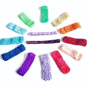 Crochet/Lace Stretch Baby Headbands Lot